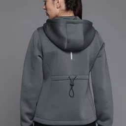 HRX by Hrithik Roshan Reflective Strip Rapid-Dry Hooded Training Jacket image 4