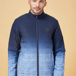 Urban Ranger by pantaloons Ombre Printed Mock Collar Jacket-image-55