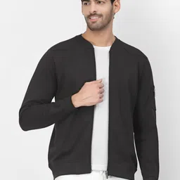 PAUSE SPORT Men Fleece Lightweight Outdoor Bomber Jacket-image-4