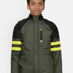 Pepe Jeans Boys Olive Green & Black BENJY IP Lightweight Padded Jacket-picture-38