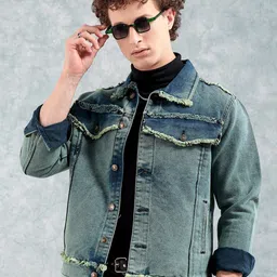 The Indian Garage Co Men Washed Denim Jacket-picture-22