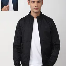 van heusen V Dot Men Solid Reversible Bomber Jacket-picture-16