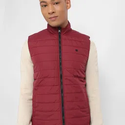 Allen Solly Stand Collar Reversible Sleeveless Puffer Jacket-picture-44