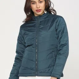 Tokyo Talkies Women Blue Padded Jacket-picture-49