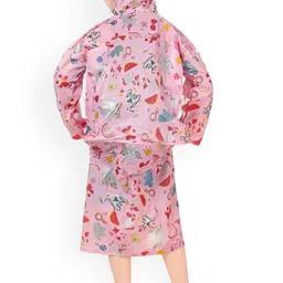 BAESD Kids Floral Printed Hooded Rain Jacket image 3