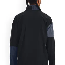 UNDER ARMOUR Colourblocked Mock Collar Curry Full-Zip Woven Sports Jacket image 2