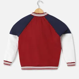 Allen Solly Junior Boys Colourblocked Bomber with Patchwork Jacket image 2