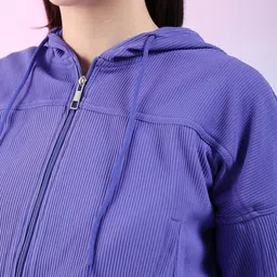 Freehand by The Indian Garage Co Lightweight Hooded Crop Tailored Jacket image 4