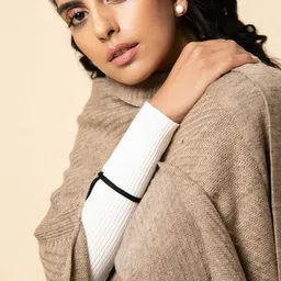 KHALEEJ Women Asymmetric Closure Longline Open Front Jacket image 2