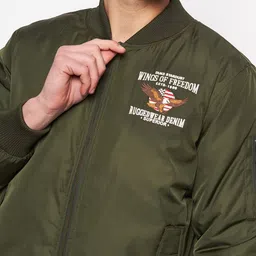 Duke Mandarin Collar Bomber Jacket image 4