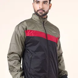 Dollar Men Colourblock Light Weight Windcheater with UV Protection and Pockets image 3