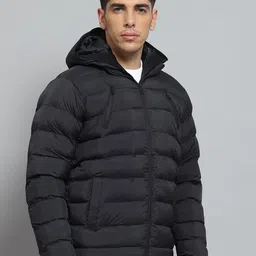 Monte Carlo Men Hooded Checked Casual Lightweight Puffer Jacket image 2
