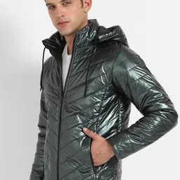 Campus Sutra Windcheater Hooded Puffer Jacket image 3