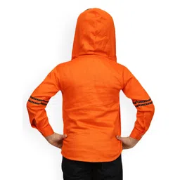 BAESD Boys Typography Printed Hooded Lightweight Bomber Jacket image 3