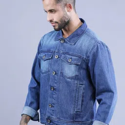 t-base Men Washed Denim Jacket image 5