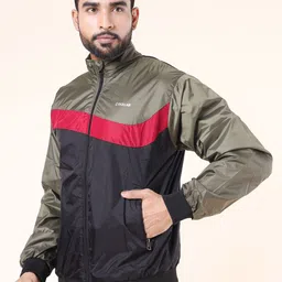 Dollar Men Colourblock Light Weight Windcheater with UV Protection and Pockets image 4