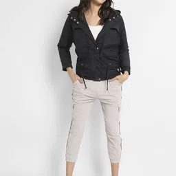 Campus Sutra Windcheater Crop Padded Jacket image 4