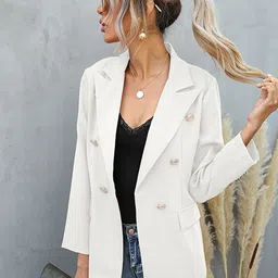 StyleCast Lapel Collar Longline Tailored Jacket image 2