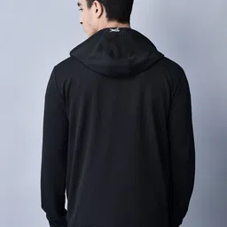 Shiv Naresh Geometric Printed Hooded Sporty Jacket image 5