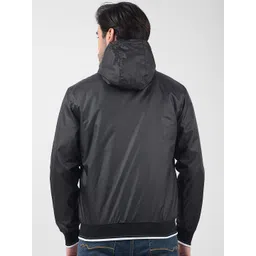Numero Uno Men Hooded Solid Casual Bomber Lightweight Jacket image 5