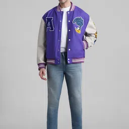Jack & Jones Stand Collar Varsity Jacket image 5