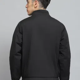 Monte Carlo Men Mock Collar Solid Cotton Casual Lightweight Bomber Jacket image 3