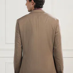 Blackberrys Self Design Notched Lapel Slim-Fit Single Breasted Blazer image 4