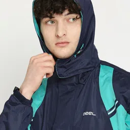 Zeel Colourblocked With Brand Logo Printed Rain Jacket image 5
