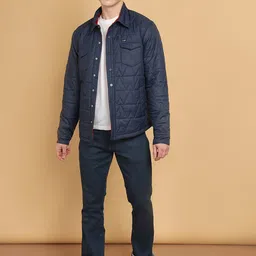 Wrangler Spread Collar Long Sleeve Reversible Zip Detail Quilted  Jacket-picture-33