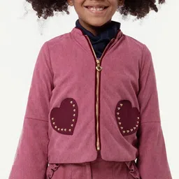 One Friday Girls Crop Bell Sleeves Open Front Jacket image 5