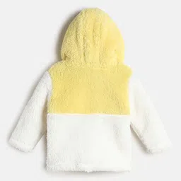 MINI KLUB Boys Yellow White Colourblocked Lightweight Open Front Jacket image 1