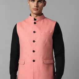 Louis Philippe Textured Slim Fit Woolen Nehru Jackets-picture-32