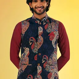 KISAH Ethnic Motifs Printed Nehru Jackets-picture-41