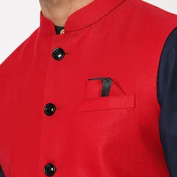 Indivisual Clothing Woven Design Nehru Jacket image 3