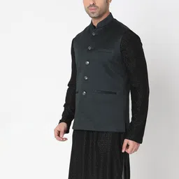 Ethnicity Woven Design Nehru Jacket image 4
