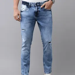 SPYKAR Men Skinny Fit Low Distress Light Fade Stretchable Jeans-picture-28