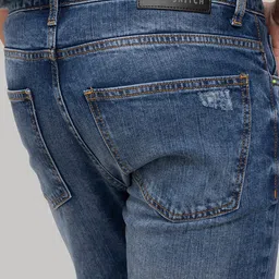 Snitch Men Skinny Fit Highly Distressed Heavy Fade Cotton Jeans image 2