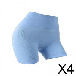 calandis CALANDIS™ 4xWomens Yoga Shorts High Waisted Workout Shorts for Fitness Home Gym Training S M Blue | Shorts | Cycling Clothing | Cycling image 2