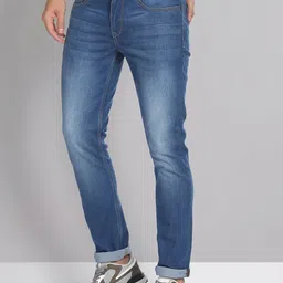 AD By Arvind Men Skinny Fit Clean Look Light Fade Stretchable Jeans image 3