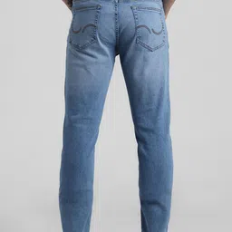 Jack & Jones Men Ben Skinny Fit Low-Rise Heavy Fade Clean Look Stretchable Jeans image 3