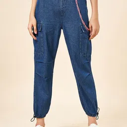 Coolsters by Pantaloons Girls Clean Look Cotton Cargo Jeans-picture-20