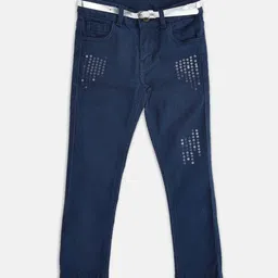 Pantaloons Junior Girls Navy Blue Jeans image 1