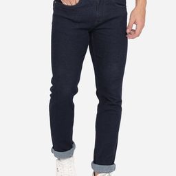 Greenfibre Men Blue Straight Fit Stretchable Jeans-picture-18
