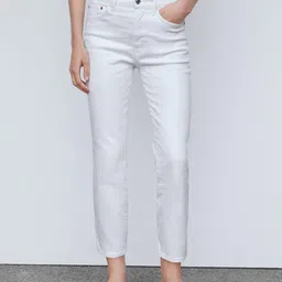 MANGO Women High-Rise Slim Fit Stretchable Cropped Jeans-picture-37