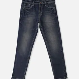 Allen Solly Junior Boys Mid Rise Slim Fit Heavy Fade Jeans image 1
