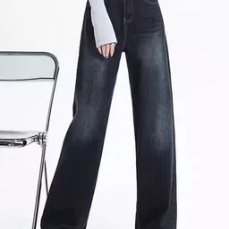 LULU & SKY Women Straight Fit High Rise Clean Look Heavy Fade Jeans-picture-37