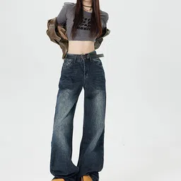 LULU & SKY Women Wide Leg Heavy Fade Jeans-picture-40