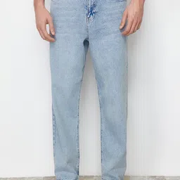 Trendyol Men Mi-Rise Clean Look Heavy Fade Cropped Stretchable Jeans-picture-19