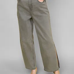 JUNEBERRY Women Original Wide Leg High-Rise Stretchable Jeans-picture-37