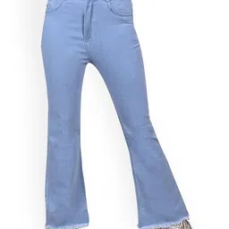 BAESD Girls Bootcut High-Rise Cotton Jeans-image-42